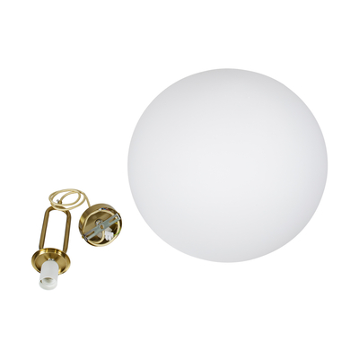 GLOBOSTAR® BELLISSIMO 61488 Μοντέρνο Κρεμαστό Φωτιστικό Οροφής με Ντουί 1 x E27 AC 220-240V IP20 - Λευκό & Χρυσό Πλατίνα - Μ40 x Π40 x Υ62cm