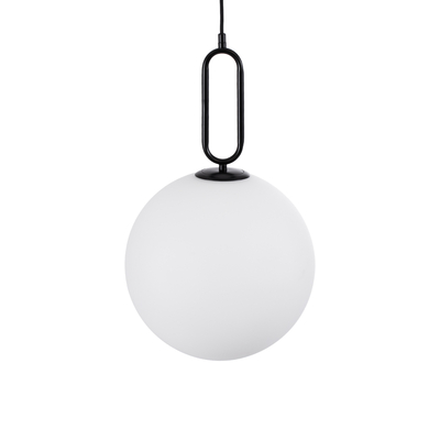 GLOBOSTAR® BELLISSIMO 61490 Μοντέρνο Κρεμαστό Φωτιστικό Οροφής με Ντουί 1 x E27 AC 220-240V IP20 - Λευκό & Μαύρο - Μ30 x Π30 x Υ52cm