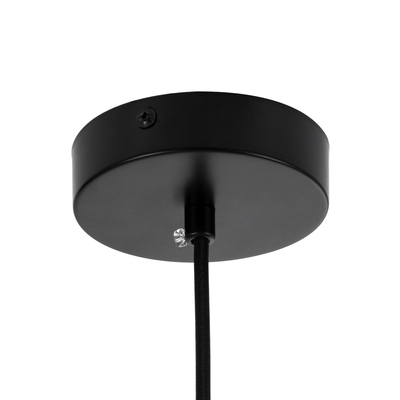 GLOBOSTAR® ESTETICO 61495 Μοντέρνο Κρεμαστό Φωτιστικό Οροφής με Ντουί 1 x E27 AC 220-240V IP20 - Λευκό & Μαύρο - Μ20 x Π20 x Υ38cm