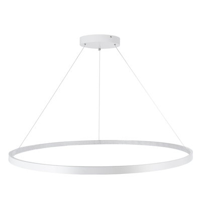 GLOBOSTAR® DIAMOND 61518 Μοντέρνο Κρεμαστό Φωτιστικό Οροφής LED 75W 8400lm 360° AC 220-240V IP20 Ρυθμιζόμενο Λευκό CCT με Χειριστήριο από 2700K έως 6000K Dimmable - Lumileds SMD Chip - Λευκό Ματ - Μ100 x Π100 x Υ90cm - 3 Χρόνια Εγγύηση