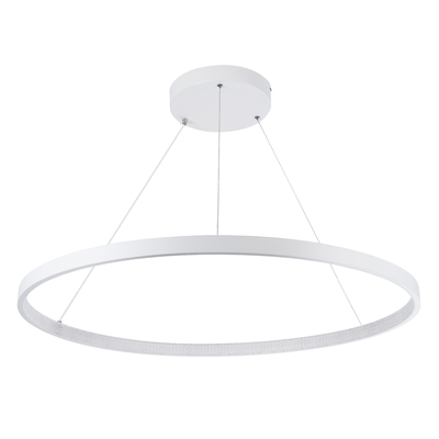 GLOBOSTAR® DIAMOND 61521 Μοντέρνο Κρεμαστό Φωτιστικό Οροφής LED 67W 7504lm 360° AC 220-240V IP20 Ρυθμιζόμενο Λευκό CCT με Χειριστήριο από 2700K έως 6000K Dimmable - Lumileds SMD Chip - Λευκό Ματ - Μ80 x Π80 x Υ110cm - 3 Χρόνια Εγγύηση