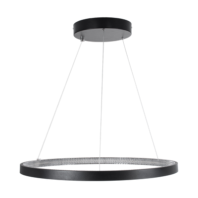 GLOBOSTAR® DIAMOND 61522 Μοντέρνο Κρεμαστό Φωτιστικό Οροφής LED 45W 5040lm 360° AC 220-240V IP20 Ρυθμιζόμενο Λευκό CCT με Χειριστήριο από 2700K έως 6000K Dimmable - Lumileds SMD Chip - Μαύρο Ματ - Μ60 x Π60 x Υ3cm - 3 Χρόνια Εγγύηση
