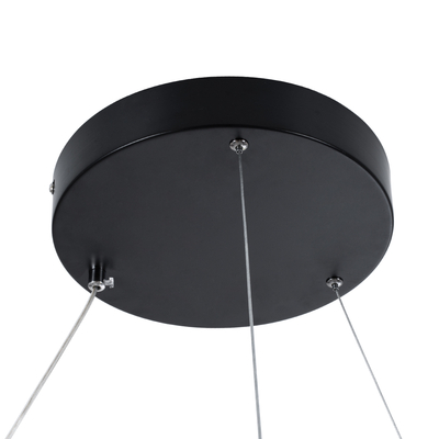 GLOBOSTAR® DIAMOND 61522 Μοντέρνο Κρεμαστό Φωτιστικό Οροφής LED 45W 5040lm 360° AC 220-240V IP20 Ρυθμιζόμενο Λευκό CCT με Χειριστήριο από 2700K έως 6000K Dimmable - Lumileds SMD Chip - Μαύρο Ματ - Μ60 x Π60 x Υ3cm - 3 Χρόνια Εγγύηση