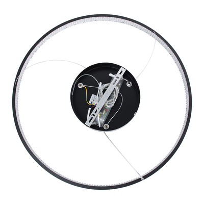 GLOBOSTAR® DIAMOND 61522 Μοντέρνο Κρεμαστό Φωτιστικό Οροφής LED 45W 5040lm 360° AC 220-240V IP20 Ρυθμιζόμενο Λευκό CCT με Χειριστήριο από 2700K έως 6000K Dimmable - Lumileds SMD Chip - Μαύρο Ματ - Μ60 x Π60 x Υ3cm - 3 Χρόνια Εγγύηση