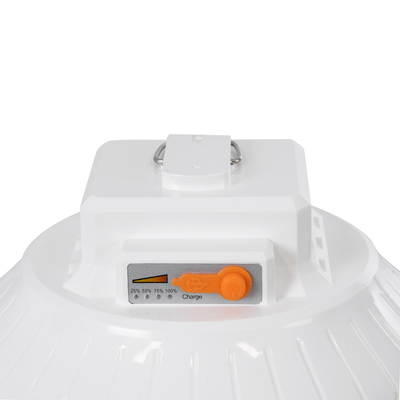 GLOBOSTAR® SOLARLAMP 85350 Λάμπα LED 100W 1000lm 140° DC 5V Powerbank με φορτιστή USB, Φωτοβολταϊκό Panel 6V 12W & Επαναφορτιζόμενη Μπαταρία Li-ion 3.2V 5000mAh Αδιάβροχο IP54 Ρυθμιζόμενο Λευκό CCT με On/Off 2700K/4500K/6000K Dimmable - Μ23 x Π23 x Υ12cm - 2 Χρόνια Εγγύηση