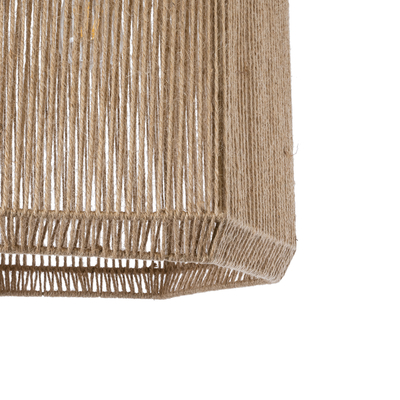 GLOBOSTAR® CAYMAN 00519 Boho Κρεμαστό Φωτιστικό Οροφής με Ντουί 1 x E27 AC 220-240V IP20 - Μπεζ - Μ40 x Π40 x Υ40cm