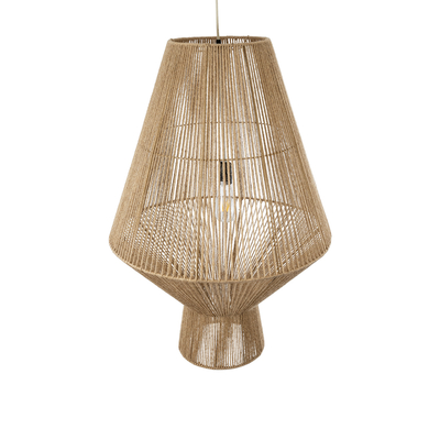 GLOBOSTAR® CAYMAN 01854 Boho Κρεμαστό Φωτιστικό Οροφής με Ντουί 1 x E27 AC 220-240V IP20 - Μπεζ - Μ60 x Π60 x Υ86cm