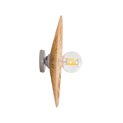 GLOBOSTAR® COLOMBO 02278 Boho Φωτιστικό Τοίχου - Απλίκα με Ντουί 1 x E27 AC 220-240V IP20 - Μπεζ - Μ40 x Π40 x Υ9cm