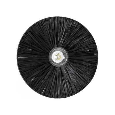 GLOBOSTAR® COLOMBO 02279 Boho Φωτιστικό Τοίχου - Απλίκα με Ντουί 1 x E27 AC 220-240V IP20 - Μαύρο - Μ40 x Π40 x Υ9cm