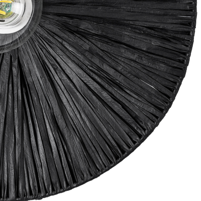 GLOBOSTAR® COLOMBO 02279 Boho Φωτιστικό Τοίχου - Απλίκα με Ντουί 1 x E27 AC 220-240V IP20 - Μαύρο - Μ40 x Π40 x Υ9cm