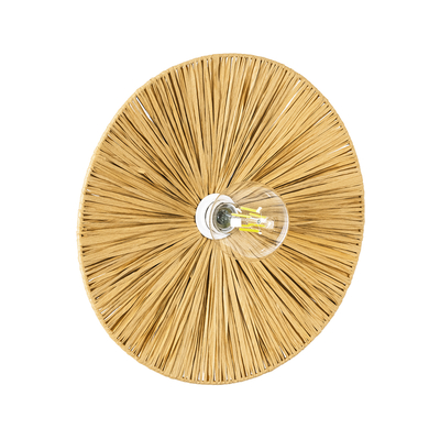 GLOBOSTAR® COLOMBO 02283 Boho Φωτιστικό Τοίχου - Απλίκα με Ντουί 1 x E27 AC 220-240V IP20 - Μπεζ - Μ40 x Π40 x Υ9cm