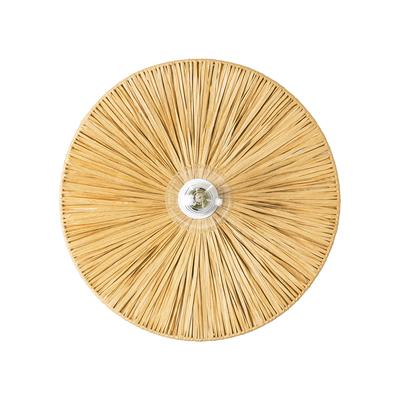 GLOBOSTAR® COLOMBO 02283 Boho Φωτιστικό Τοίχου - Απλίκα με Ντουί 1 x E27 AC 220-240V IP20 - Μπεζ - Μ40 x Π40 x Υ9cm