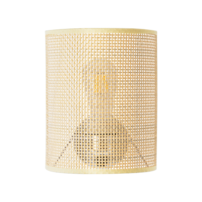 GLOBOSTAR® SAOTOME 02321 Boho Φωτιστικό Τοίχου - Απλίκα με Ντουί 1 x E27 AC 220-240V IP20 - Μπεζ - Μ20 x Π10 x Υ25cm