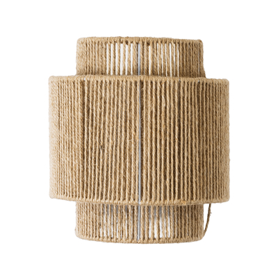 GLOBOSTAR® MABANA 02322 Boho Φωτιστικό Τοίχου - Απλίκα με Ντουί 1 x E27 AC 220-240V IP20 - Μπεζ - Μ23 x Π11 x Υ25cm