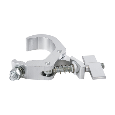 GLOBOSTAR® CLAMPS 51184 Stage Hook Γάντζος Αλουμινίου Ύψηλης Αντοχής για Κρέμαση, Στήριξη & Τοποθέτηση Προϊόντων Stage σε Τράσες Αδιάβροχο IP65 - Νίκελ Βούρτσας - Μ16 x Π12 x Υ2.5cm