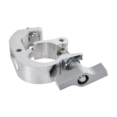 GLOBOSTAR® CLAMPS 51185 Stage Hook Γάντζος Αλουμινίου Ύψηλης Αντοχής για Κρέμαση, Στήριξη & Τοποθέτηση Προϊόντων Stage σε Τράσες Αδιάβροχο IP65 - Νίκελ Βούρτσας - Μ17 x Π12 x Υ3cm