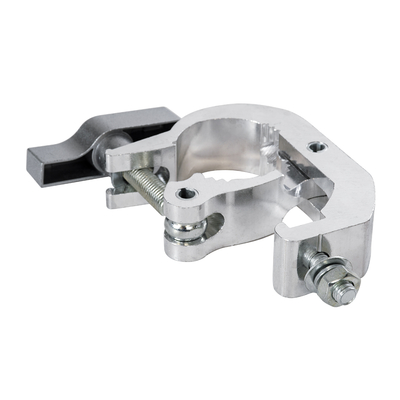 GLOBOSTAR® CLAMPS 51185 Stage Hook Γάντζος Αλουμινίου Ύψηλης Αντοχής για Κρέμαση, Στήριξη & Τοποθέτηση Προϊόντων Stage σε Τράσες Αδιάβροχο IP65 - Νίκελ Βούρτσας - Μ17 x Π12 x Υ3cm