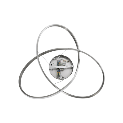 GLOBOSTAR® DEXTER 60915 Μοντέρνο Κρεμαστό Φωτιστικό Οροφής LED 90W 10080lm 300° AC 220-240V IP20 Ρυθμιζόμενο Λευκό CCT με Χειριστήριο από 2700K έως 6000K Dimmable - Lumileds SMD Chip - Νίκελ Βούρτσας - Μ73 x Π73 x Υ16cm - 3 Χρόνια Εγγύηση