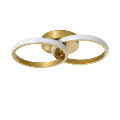 GLOBOSTAR® CORA 61060 Μοντέρνο Φωτιστικό Οροφής LED 18W 2160lm 300° AC 220-240V IP20 Ρυθμιζόμενο Λευκό CCT με On/Off 2700K/4500K/6000K - Lumileds SMD Chip - Χρυσό Βούρτσας - Μ36 x Π20.5 x Υ7cm - 3 Χρόνια Εγγύηση