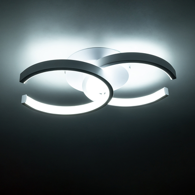 GLOBOSTAR® EVA 61068 Μοντέρνο Φωτιστικό Οροφής LED 16W 1920lm 300° AC 220-240V IP20 Ρυθμιζόμενο Λευκό CCT με On/Off 2700K/4500K/6000K - Lumileds SMD Chip - Λευκό Ματ - Μ33 x Π21 x Υ7cm - 3 Χρόνια Εγγύηση