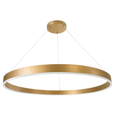 GLOBOSTAR® VENOM 61184 Μοντέρνο Κρεμαστό Φωτιστικό Οροφής LED 75W 8818lm 120° AC 220-240V IP20 Ρυθμιζόμενο Λευκό CCT με Χειριστήριο από 2700K έως 6000K Dimmable - Lumileds SMD Chip - Χρυσό Βούρτσας - Μ100 x Π100 x Υ6.5cm - 3 Χρόνια Εγγύηση