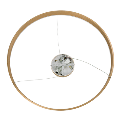 GLOBOSTAR® VENOM 61184 Μοντέρνο Κρεμαστό Φωτιστικό Οροφής LED 75W 8818lm 120° AC 220-240V IP20 Ρυθμιζόμενο Λευκό CCT με Χειριστήριο από 2700K έως 6000K Dimmable - Lumileds SMD Chip - Χρυσό Βούρτσας - Μ100 x Π100 x Υ6.5cm - 3 Χρόνια Εγγύηση