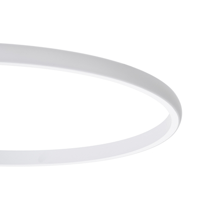 GLOBOSTAR® CIRCUO 61230 Μοντέρνο Φωτιστικό Οροφής LED 75W 8400lm 360° AC 220-240V IP20 Ρυθμιζόμενο Λευκό CCT με Χειριστήριο από 2700K έως 6000K Dimmable - Lumileds SMD Chip - Λευκό Ματ - Μ53 x Π42.5 x Υ9cm - 3 Χρόνια Εγγύηση