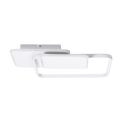 GLOBOSTAR® SQUARO 61232 Μοντέρνο Φωτιστικό Οροφής LED 75W 8400lm 360° AC 220-240V IP20 Ρυθμιζόμενο Λευκό CCT με Χειριστήριο από 2700K έως 6000K Dimmable - Lumileds SMD Chip - Λευκό Ματ - Μ48.5 x Π51 x Υ9cm - 3 Χρόνια Εγγύηση