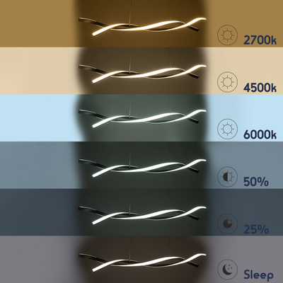 GLOBOSTAR® MORALES 61275 Μοντέρνο Κρεμαστό Φωτιστικό Οροφής LED 54W 6048lm 300° AC 220-240V IP20 Ρυθμιζόμενο Λευκό CCT με Χειριστήριο από 2700K έως 6000K Dimmable - Lumileds SMD Chip - Μαύρο Ματ - Μ90 x Π14 x Υ14cm - 3 Χρόνια Εγγύηση