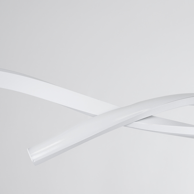 GLOBOSTAR® MORALES 61276 Μοντέρνο Κρεμαστό Φωτιστικό Οροφής LED 54W 6048lm 300° AC 220-240V IP20 Ρυθμιζόμενο Λευκό CCT με Χειριστήριο από 2700K έως 6000K Dimmable - Lumileds SMD Chip - Λευκό Ματ - Μ90 x Π14 x Υ14cm - 3 Χρόνια Εγγύηση