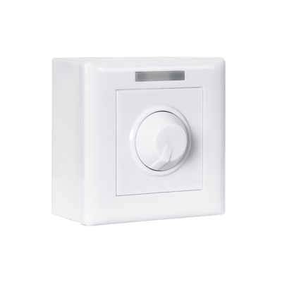 GloboStar® 73317 Επιτοίχιο Dimmer με Ασύρματο Χειριστήριο RF DC 12-24V για Μονόχρωμα Προϊόντα LED 16A Max 384W Μ9 x Π9 x Υ4.5cm - 2 Χρόνια Εγγύηση