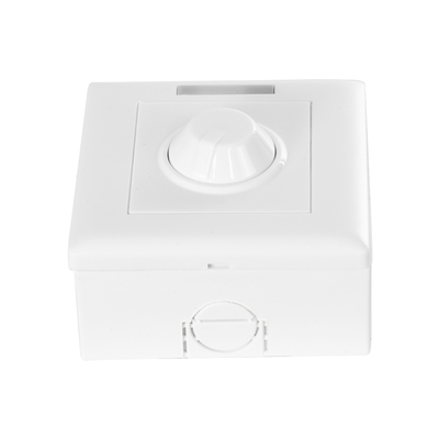 GloboStar® 73317 Επιτοίχιο Dimmer με Ασύρματο Χειριστήριο RF DC 12-24V για Μονόχρωμα Προϊόντα LED 16A Max 384W Μ9 x Π9 x Υ4.5cm - 2 Χρόνια Εγγύηση