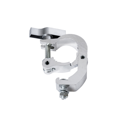 GLOBOSTAR® CLAMPS 51185 Stage Hook Γάντζος Αλουμινίου Ύψηλης Αντοχής για Κρέμαση, Στήριξη & Τοποθέτηση Προϊόντων Stage σε Τράσες Αδιάβροχο IP65 - Νίκελ Βούρτσας - Μ17 x Π12 x Υ3cm