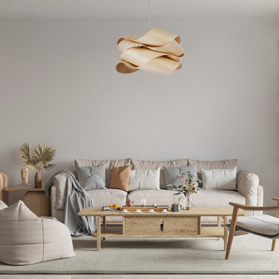 GLOBOSTAR® SARDIGNA 02181 Boho Κρεμαστό Φωτιστικό Οροφής με Ντουί 1 x E27 AC 220-240V IP20 - Μπεζ - Μ60 x Π60 x Υ30cm