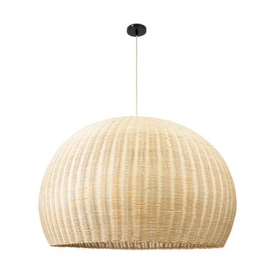 GLOBOSTAR® RAITO 01826 Boho Κρεμαστό Φωτιστικό Οροφής με Ντουί 1 x E27 AC 220-240V IP20 - Μπεζ - Μ100 x Π100 x Υ63cm