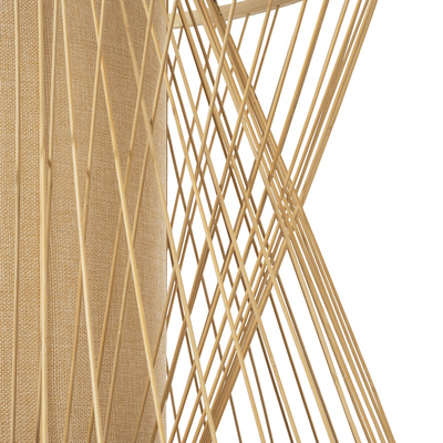 GLOBOSTAR® HIBISCUS 01925 Boho Κρεμαστό Φωτιστικό Οροφής με Ντουί 1 x E27 AC 220-240V IP20 - Μπεζ - Μ60 x Π60 x Υ50cm