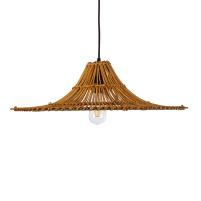 GLOBOSTAR® PALERMO 02310 Boho Κρεμαστό Φωτιστικό Οροφής με Ντουί 1 x E27 AC 220-240V IP20 - Καφέ - Μ60 x Π60 x Υ18cm