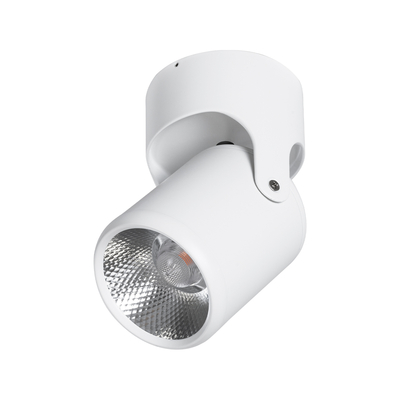 GLOBOSTAR® DETRONIC 60502 Κινούμενο Downlight Σποτ LED 10W 1250lm 24° AC 220-240V IP20 Θερμό Λευκό 2700K - Bridgelux COB Chip & TÜV SÜD Driver - Λευκό Ματ - Μ9 x Π9 x Υ16cm - 5 Χρόνια Εγγύηση