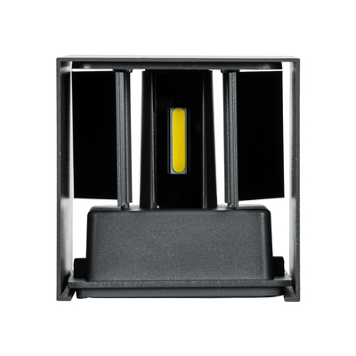 GLOBOSTAR® AXIS-S 60567 Μοντέρνο Φωτιστικό Τοίχου - Απλίκα LED 10W 1250lm 5°/60° AC 220-240V Αδιάβροχο IP65 Ψυχρό Λευκό 6000K - Bridgelux COB Chip & TÜV SÜD Driver - Γκρι Ανθρακί Ματ - Μ10 x Π10 x Υ10cm - 5 Χρόνια Εγγύηση