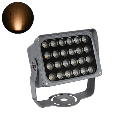 GLOBOSTAR® FLOODXENA 90127 Προβολέας Σποτ Wall Washer LED 24W 2520lm 10° AC 220-240V Αδιάβροχο IP65 Ultra Θερμό Λευκό 2200K - Bridgelux SMD Chip - Γκρι Ανθρακί - Μ18 x Π13.5 x Υ18cm - 3 Χρόνια Εγγύηση