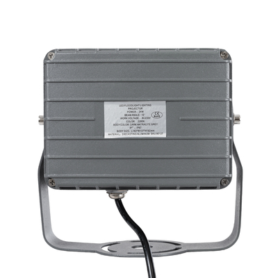 GLOBOSTAR® FLOODXENA 90127 Προβολέας Σποτ Wall Washer LED 24W 2520lm 10° AC 220-240V Αδιάβροχο IP65 Ultra Θερμό Λευκό 2200K - Bridgelux SMD Chip - Γκρι Ανθρακί - Μ18 x Π13.5 x Υ18cm - 3 Χρόνια Εγγύηση