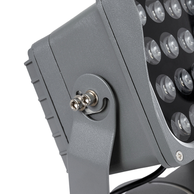 GLOBOSTAR® FLOODXENA 90127 Προβολέας Σποτ Wall Washer LED 24W 2520lm 10° AC 220-240V Αδιάβροχο IP65 Ultra Θερμό Λευκό 2200K - Bridgelux SMD Chip - Γκρι Ανθρακί - Μ18 x Π13.5 x Υ18cm - 3 Χρόνια Εγγύηση