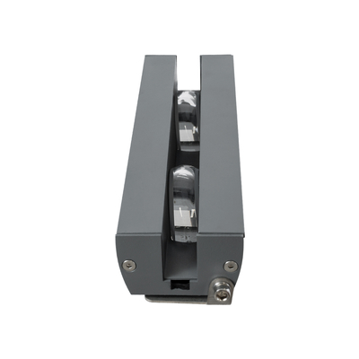 GLOBOSTAR® WINDOWARTE 90721 Φωτιστικό Ανάδειξης Παραθύρων LED 18W 1440lm 8° x 180° DC 24V Αδιάβροχο IP67 Πολύχρωμο RGBW Dimmable DMX512 - CREE XPE Chip - Γκρι Ανθρακί - Μ25 x Π7 x Υ4.5cm - 3 Χρόνια Εγγύηση