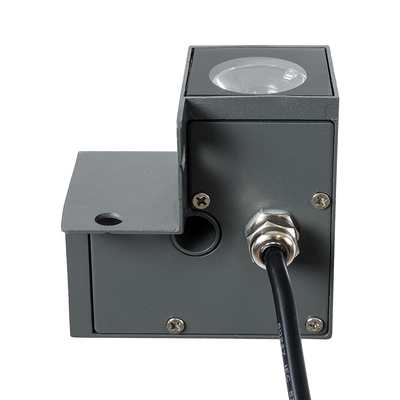 GLOBOSTAR® WALLDONA 90731 Γωνιακό Φωτιστικό LED 10W 1100lm 10° DC 24V Αδιάβροχο IP66 Θερμό Λευκό 2700K Dimmable - CREE XPE Chip - Γκρι Ανθρακί - Μ8 x Π8 x Υ6cm - 3 Χρόνια Εγγύηση