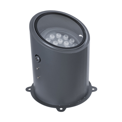 GloboStar® FLOOD-MILO 90739 Κινούμενος Προβολέας - Σποτ Φωτισμού Wall Washer για Φωτισμό Κτιρίων LED 24W 2040lm 10° DC 24V Αδιάβροχο IP67 Φ22 x Υ30cm RGBW DMX512 - Γκρι Ανθρακί - 3 Χρόνια Εγγύηση