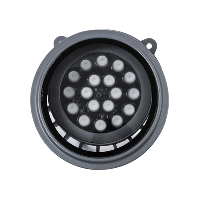 GloboStar® FLOOD-MILO 90739 Κινούμενος Προβολέας - Σποτ Φωτισμού Wall Washer για Φωτισμό Κτιρίων LED 24W 2040lm 10° DC 24V Αδιάβροχο IP67 Φ22 x Υ30cm RGBW DMX512 - Γκρι Ανθρακί - 3 Χρόνια Εγγύηση