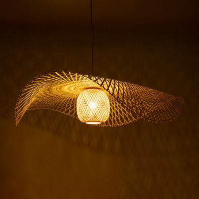 GLOBOSTAR® CINNABAR 01838 Boho Κρεμαστό Φωτιστικό Οροφής με Ντουί 1 x E27 AC 220-240V IP20 - Μπεζ - Μ100 x Π100 x Υ21cm