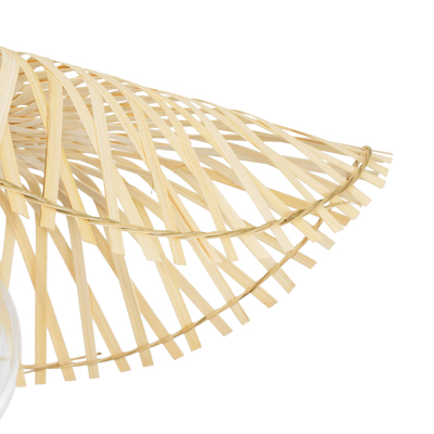 GLOBOSTAR® MELEMELE 01839 Boho Κρεμαστό Φωτιστικό Οροφής με Ντουί 1 x E27 AC 220-240V IP20 - Μπεζ - Μ35 x Π35 x Υ4cm