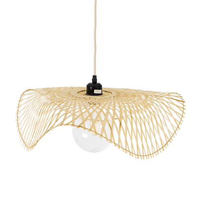 GLOBOSTAR® MELEMELE 01840 Boho Κρεμαστό Φωτιστικό Οροφής με Ντουί 1 x E27 AC 220-240V IP20 - Μπεζ - Μ50 x Π50 x Υ7cm