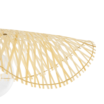 GLOBOSTAR® MELEMELE 01840 Boho Κρεμαστό Φωτιστικό Οροφής με Ντουί 1 x E27 AC 220-240V IP20 - Μπεζ - Μ50 x Π50 x Υ7cm